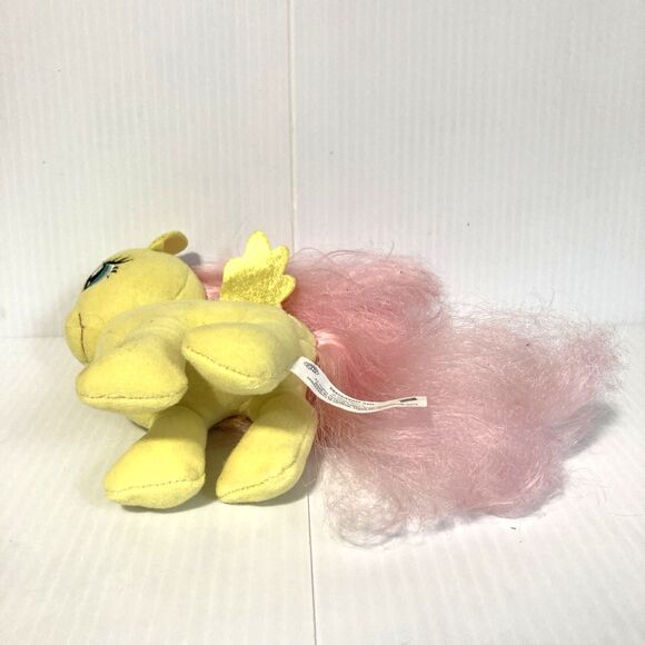 MY LITTLE PONY Fluttershy Plush Pony by Hasbro 2017 Yellow and Pink 7 inches - Picture 11 of 12